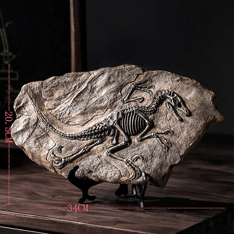 Rare Dinosaur Fossil Retro Statue Home Office Sculpture Décor Free ...